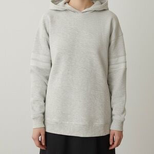Danskin Light Gray Hooded Pullover Sweatshirt